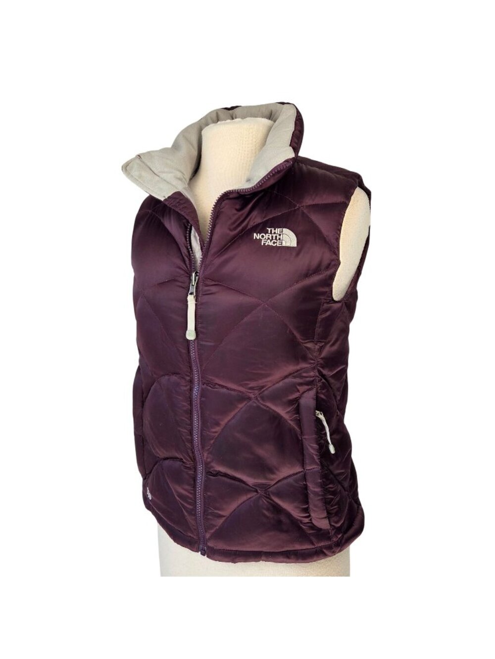 The North Face 550-Down Quilted Puffer Vest Purple Size Small